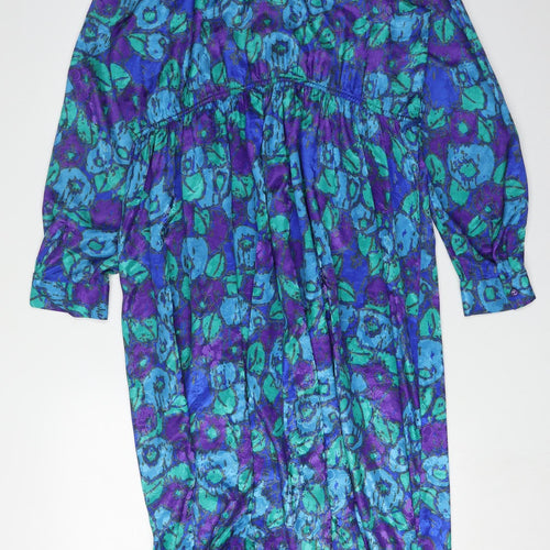 St Michael Women's Multicoloured Long Floral Dress Size 16