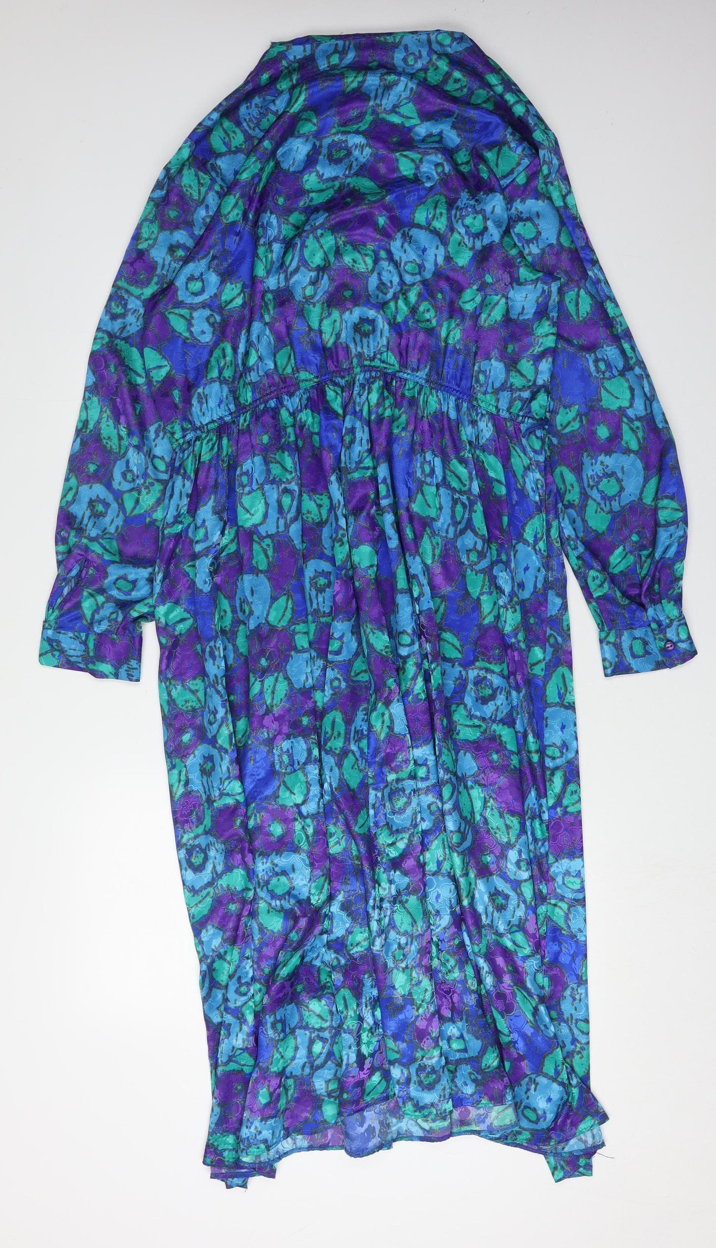 St Michael Women's Multicoloured Long Floral Dress Size 16