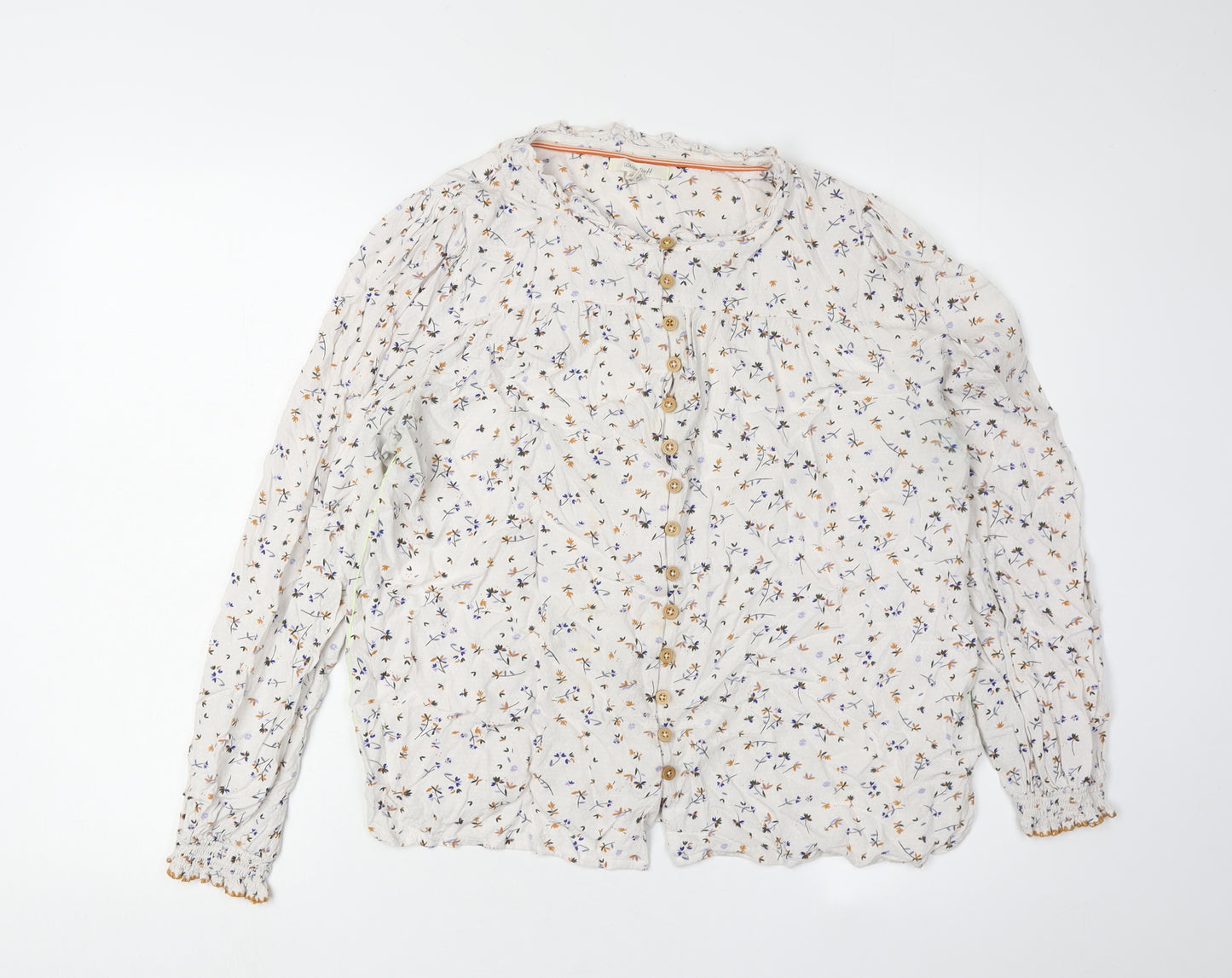 White Stuff Women's Multicoloured Floral Blouse Size 14