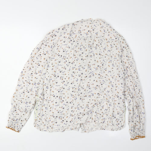 White Stuff Women's Multicoloured Floral Blouse Size 14