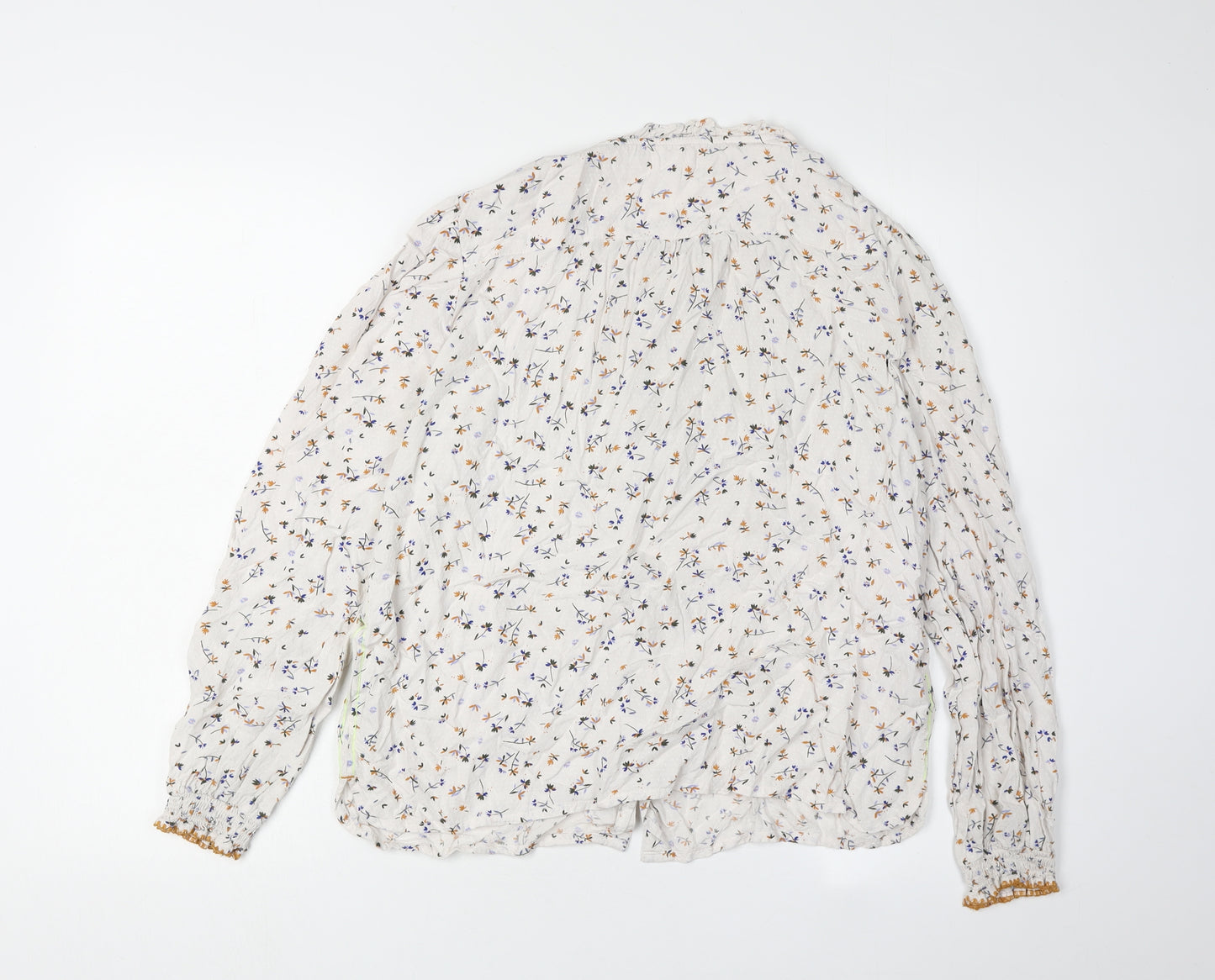 White Stuff Women's Multicoloured Floral Blouse Size 14