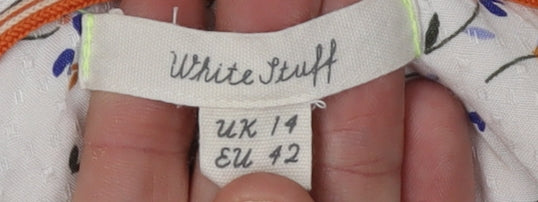 White Stuff Women's Multicoloured Floral Blouse Size 14