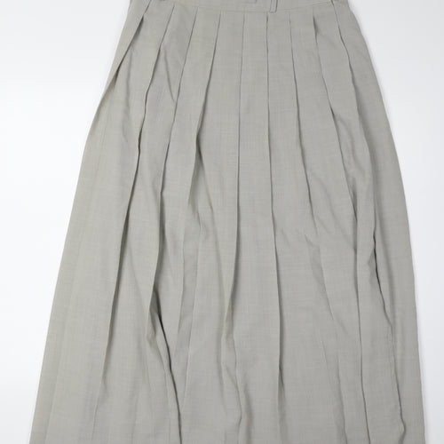 Bianca Women's Grey Pleated Long Skirt Size 16