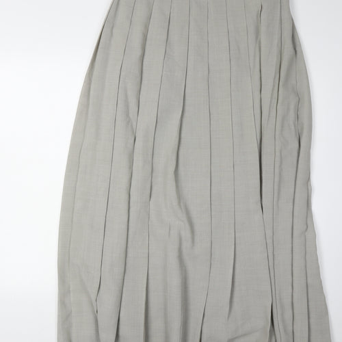 Bianca Women's Grey Pleated Long Skirt Size 16