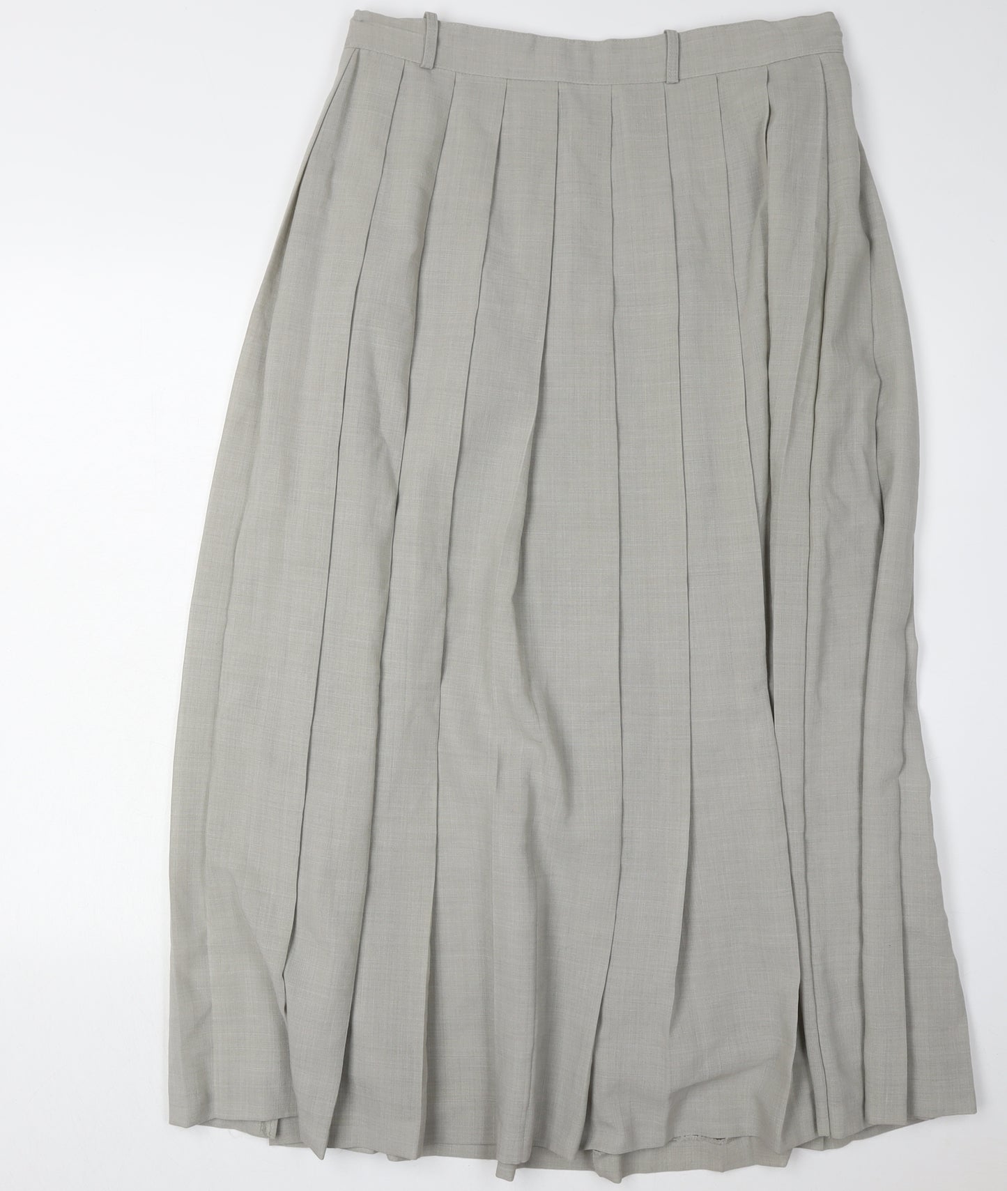 Bianca Women's Grey Pleated Long Skirt Size 16