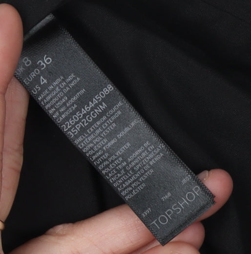 Topshop Women's Silver Bodycon Dress Size 8