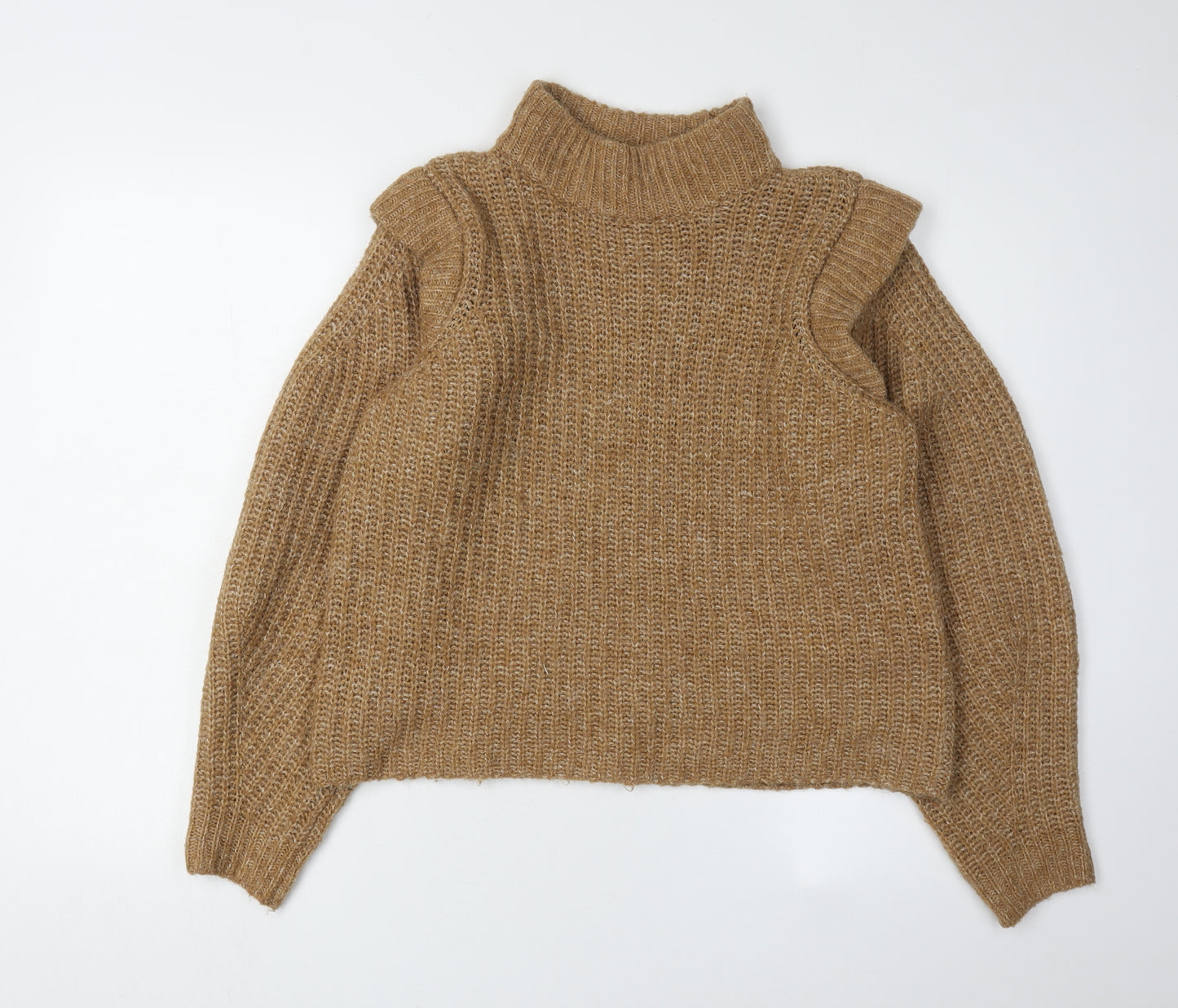 Vero Moda Women's Brown High Neck Pullover Jumper