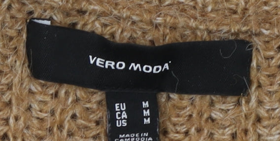 Vero Moda Women's Brown High Neck Pullover Jumper