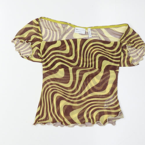 ASOS DESIGN Women's Multicoloured Geometric Top Size 8
