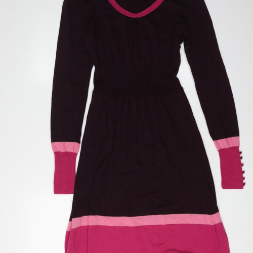 Laura Ashley Women's Multicoloured 14 V-Neck Dress