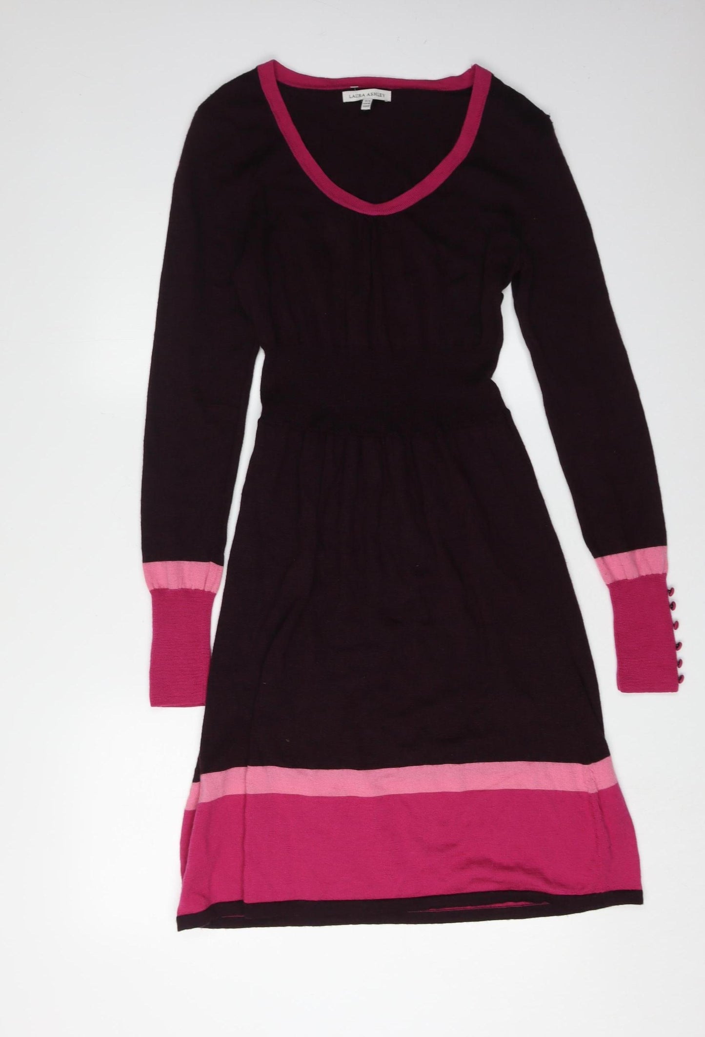 Laura Ashley Women's Multicoloured 14 V-Neck Dress