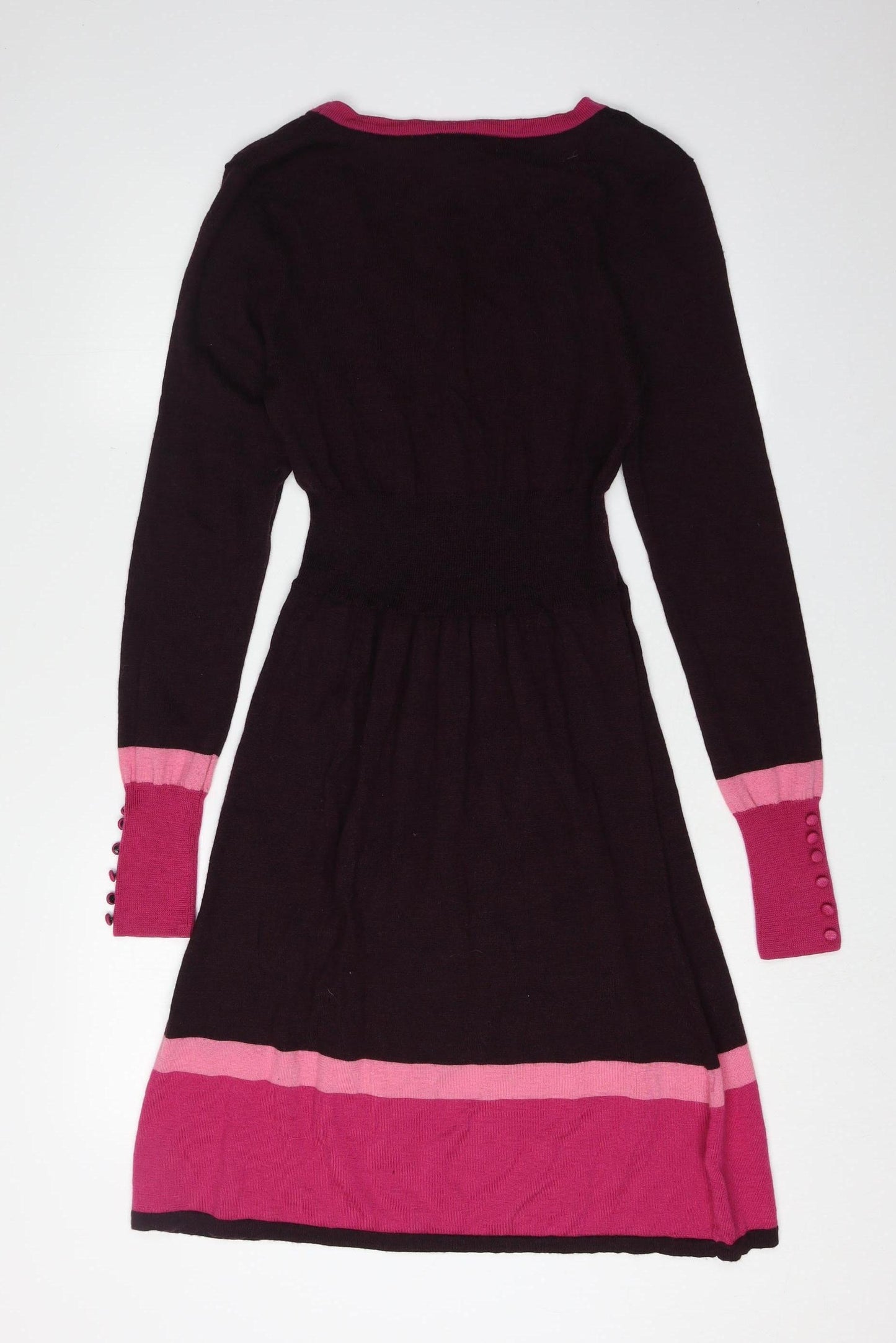 Laura Ashley Women's Multicoloured 14 V-Neck Dress