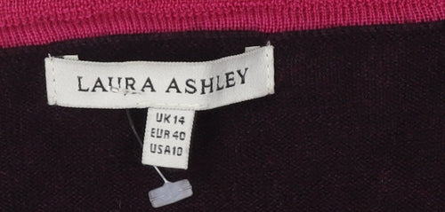 Laura Ashley Women's Multicoloured 14 V-Neck Dress