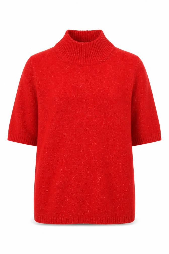 Front view of Marks & Spencer Women's Red High Neck jumper XS
