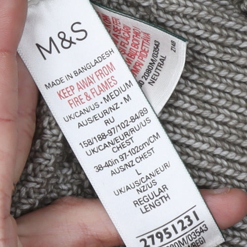Marks and Spencer Men's Grey Pullover Jumper M