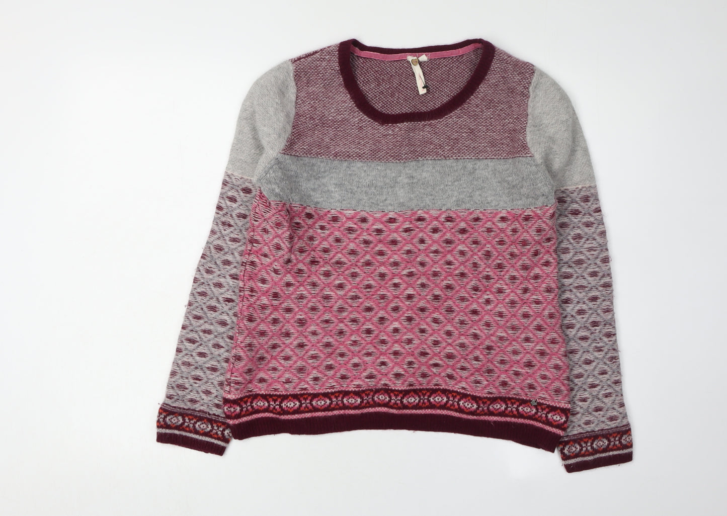 White Stuff Women's Multicoloured Pullover Jumper Size 12