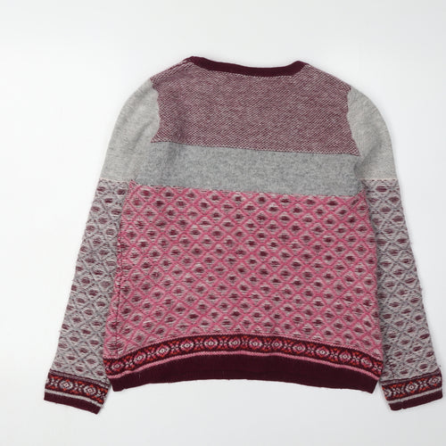 White Stuff Women's Multicoloured Pullover Jumper Size 12