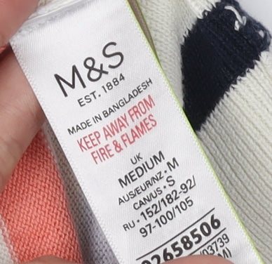 Marks and Spencer Women's Multicoloured Striped Jumper M