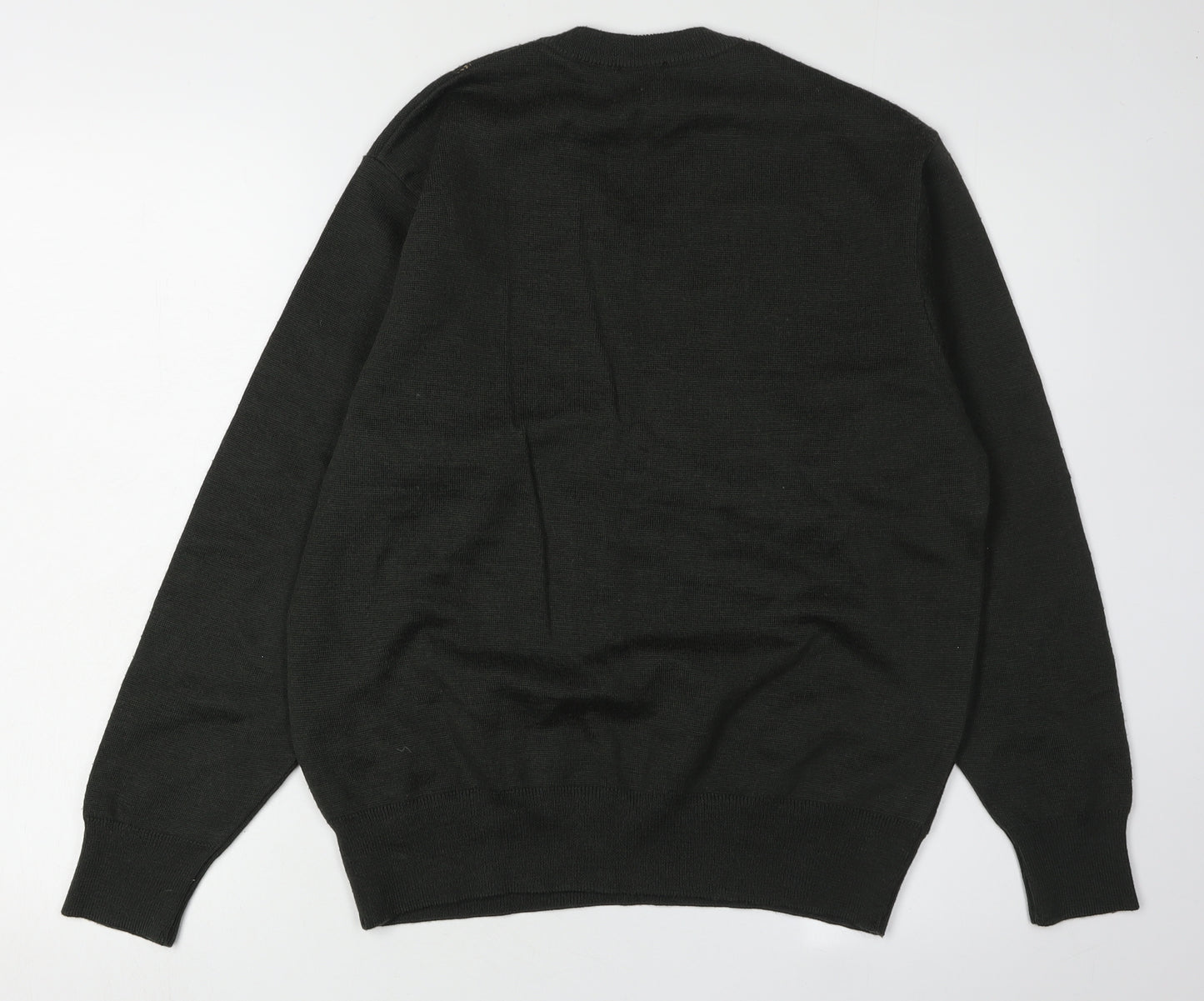 Gabicci Men's Black Argyle V-Neck Pullover Jumper M