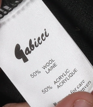 Gabicci Men's Black Argyle V-Neck Pullover Jumper M