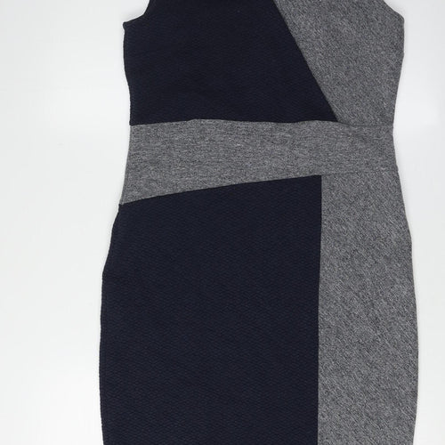 Next Women's Black & Grey Sheath Dress, Size 12