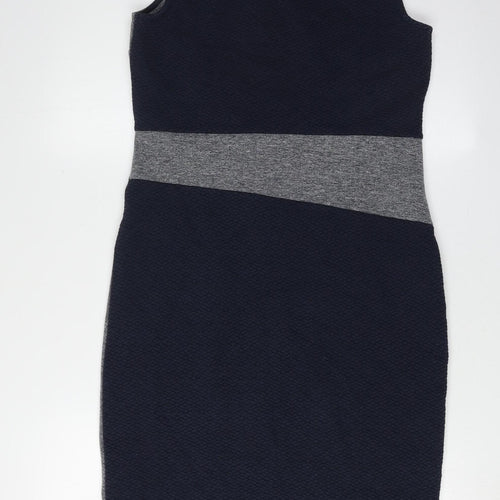 Next Women's Black & Grey Sheath Dress, Size 12