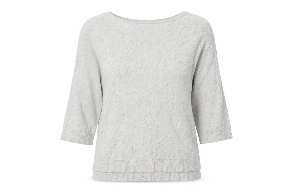 Front view of Monsoon Women's Grey Knit jumper, size S