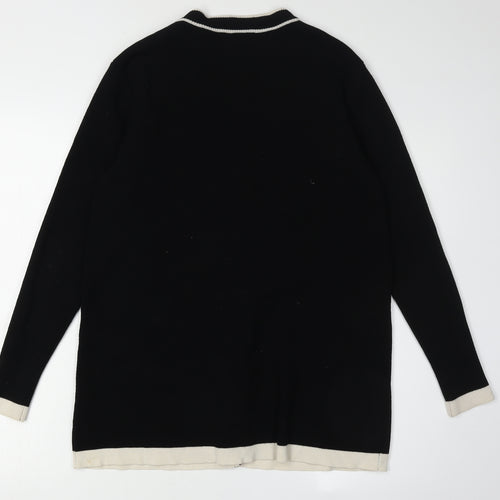 Zara Women's Black Cardigan, Size S, Button Accents