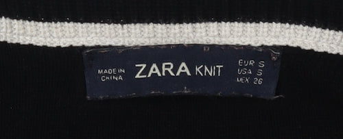Zara Women's Black Cardigan, Size S, Button Accents