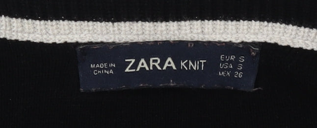 Zara Women's Black Cardigan, Size S, Button Accents