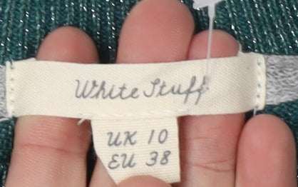 White Stuff Women's Green Crew Neck Jumper, Size 10