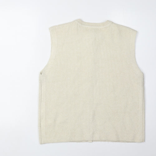 Marks and Spencer Women's Beige Sleeveless Cardigan M