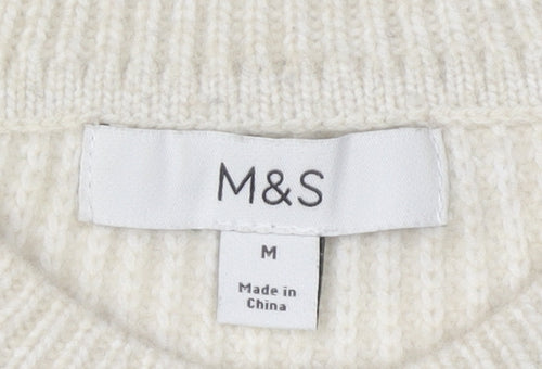 Marks and Spencer Women's Beige Sleeveless Cardigan M