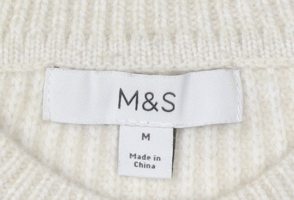 Marks and Spencer Women's Beige Sleeveless Cardigan M