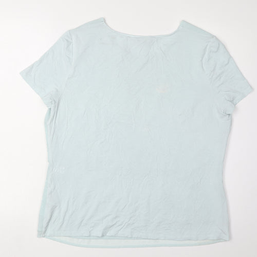 J by Jasper Conran Women's Blue Blouse, Size 16, Short Sleeve