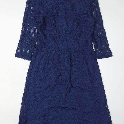TIANA B. Women's Blue Lace A-Line Dress UK 10