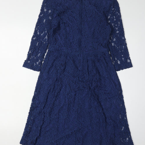TIANA B. Women's Blue Lace A-Line Dress UK 10