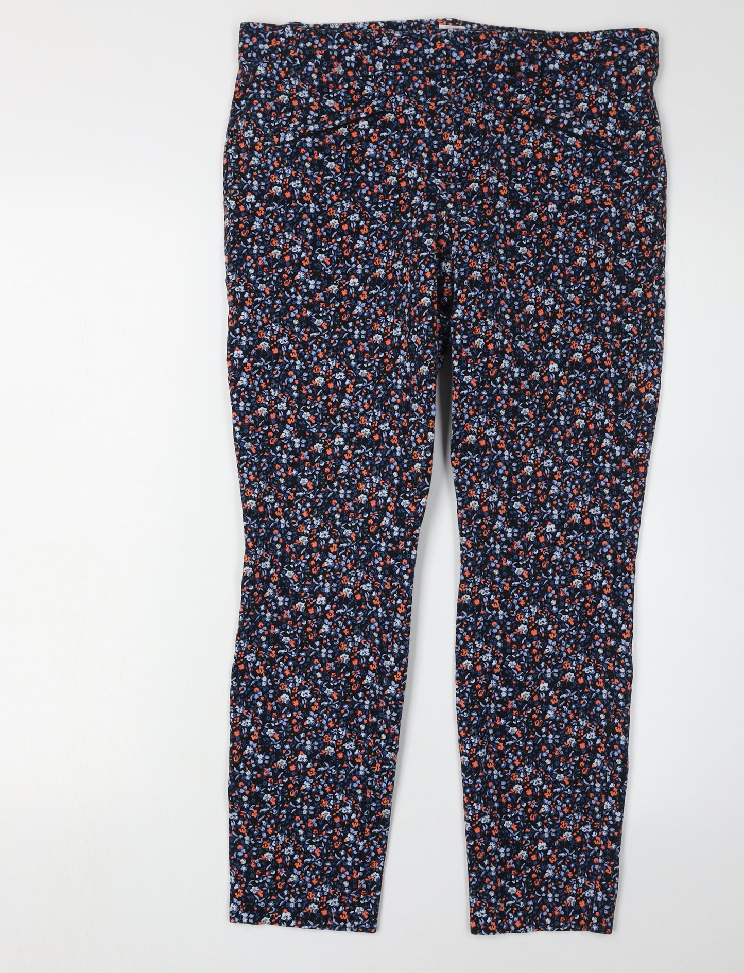 Gap Women's Multicoloured Floral Slim Trousers Size 6