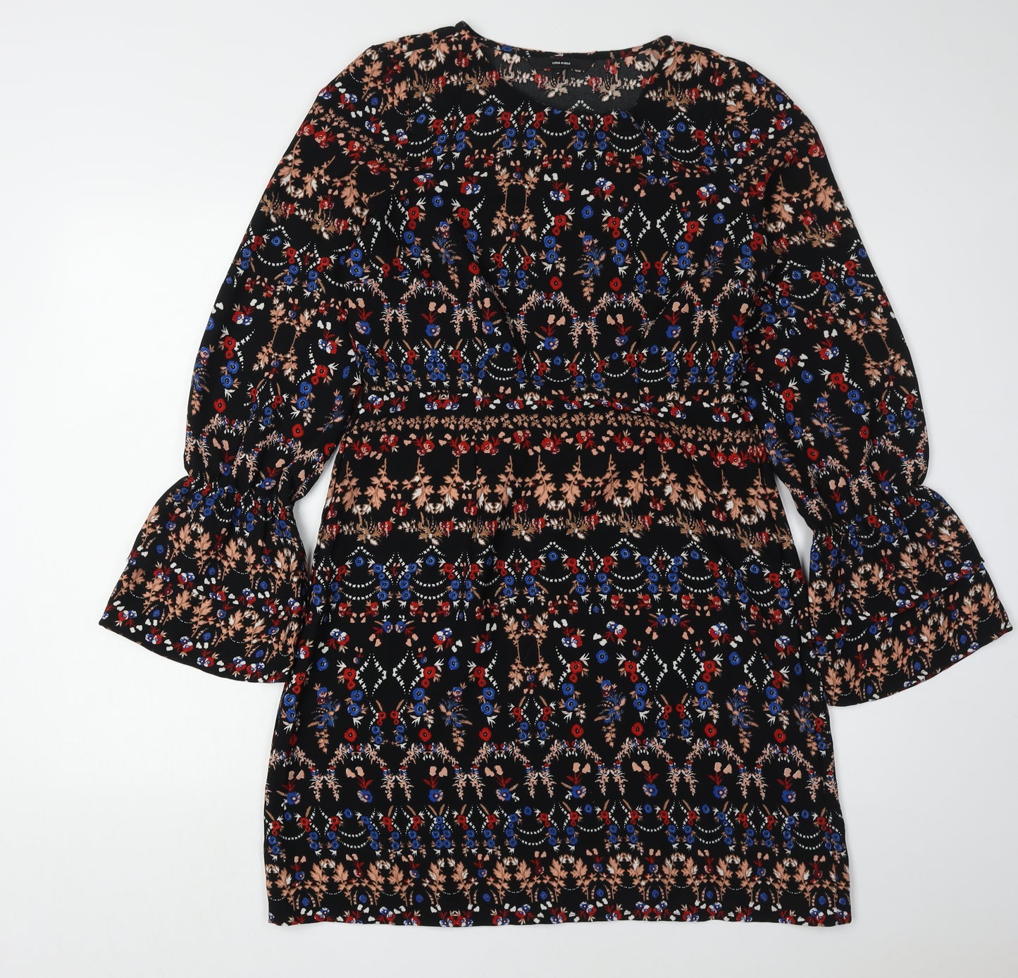 Vero Moda Women's Multicoloured Bell Sleeve Dress M