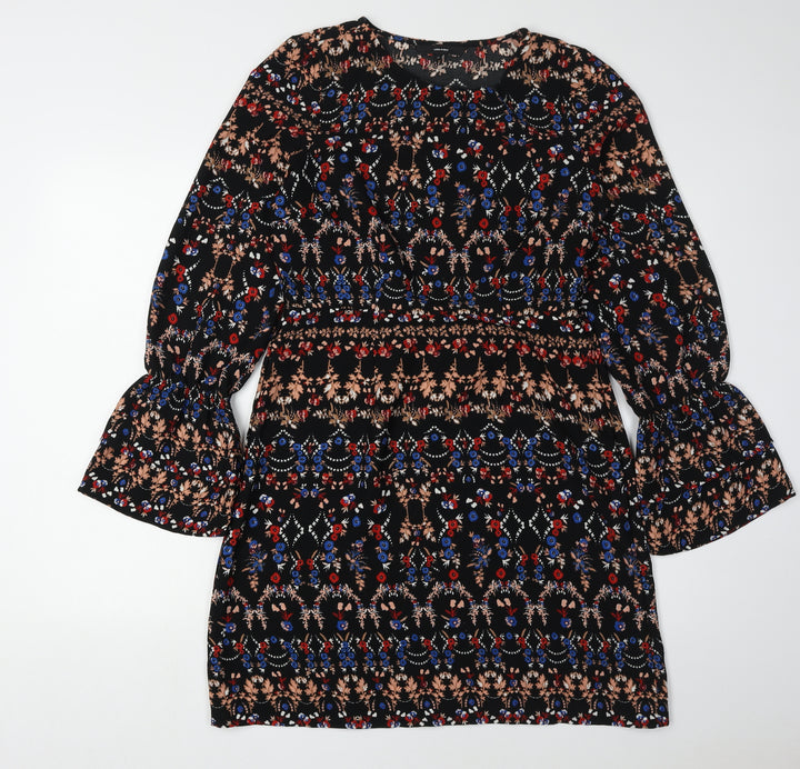 Vero Moda Women's Multicoloured Bell Sleeve Dress M