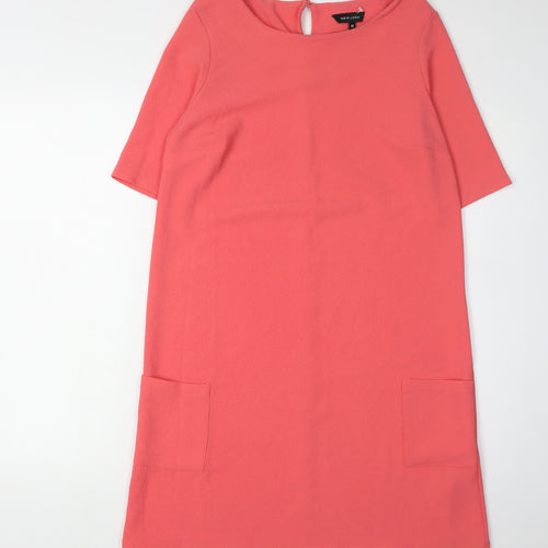 New Look Pink Women's Shift Dress - Size 10
