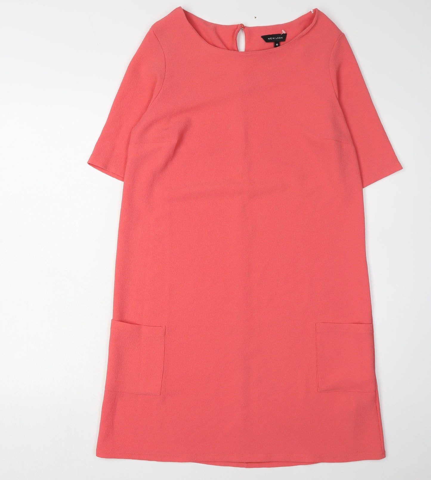 New Look Pink Women's Shift Dress - Size 10