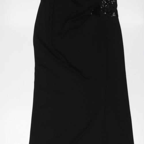 Lipsy Women's Black Bodycon Dress, Size 12, Sequin