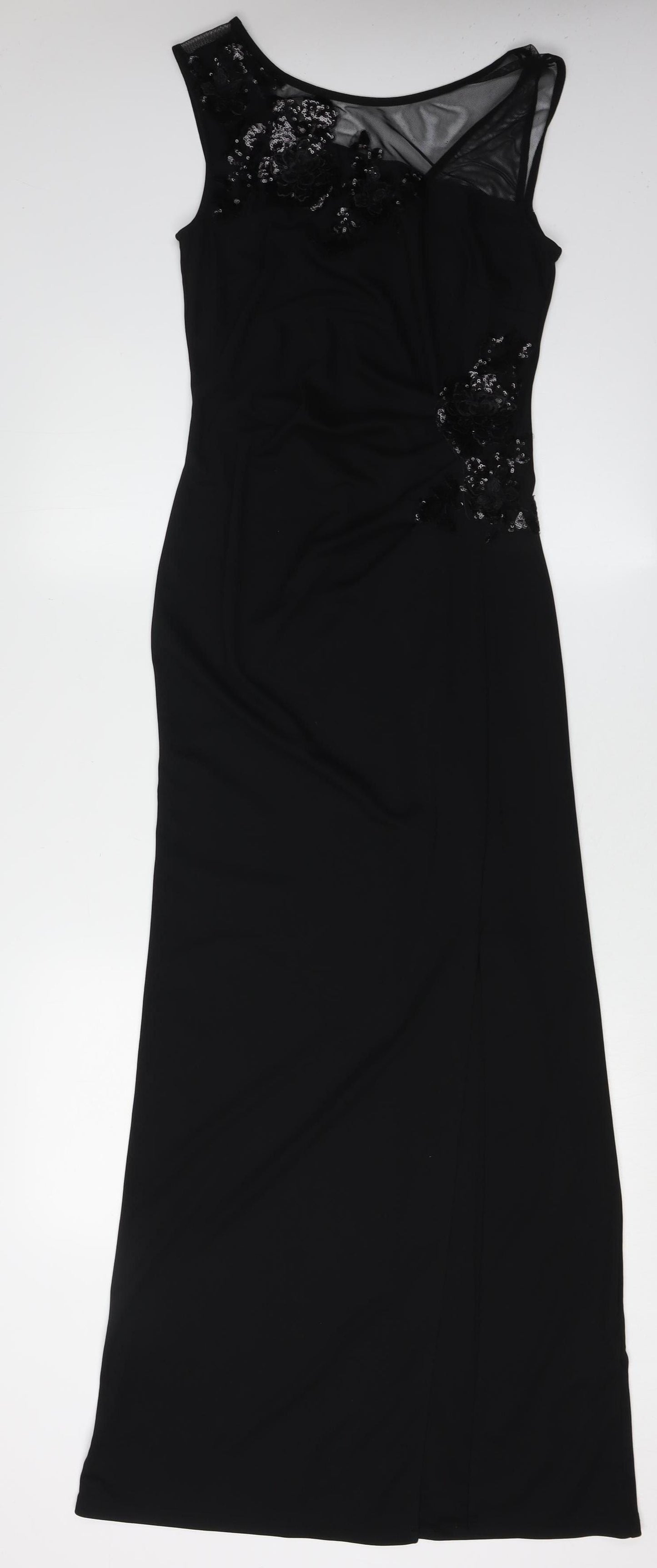 Lipsy Women's Black Bodycon Dress, Size 12, Sequin