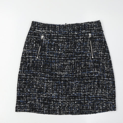 Warehouse Women's Black Tweed Skirt Size 10