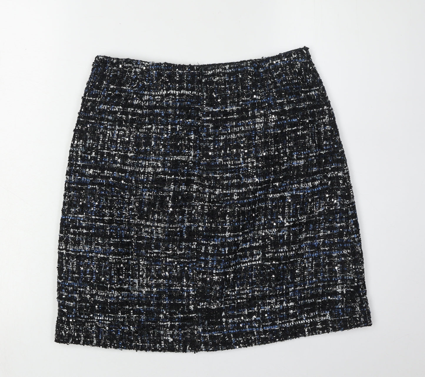 Warehouse Women's Black Tweed Skirt Size 10