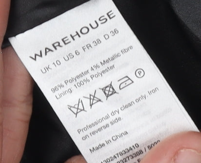 Warehouse Women's Black Tweed Skirt Size 10