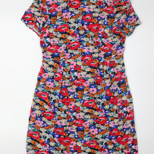 Poem Women's Multicoloured Floral Shift Dress Size 12