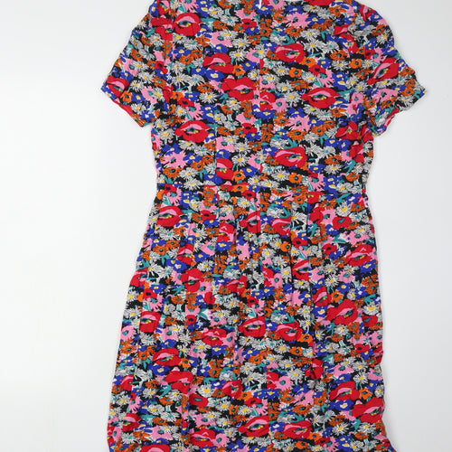 Poem Women's Multicoloured Floral Shift Dress Size 12