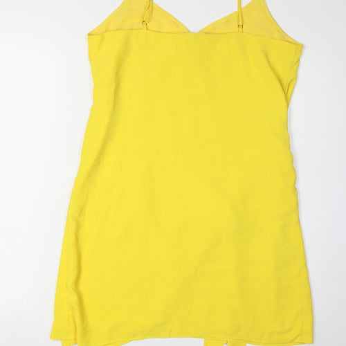River Island Women's Yellow Short Slip Dress Size 12